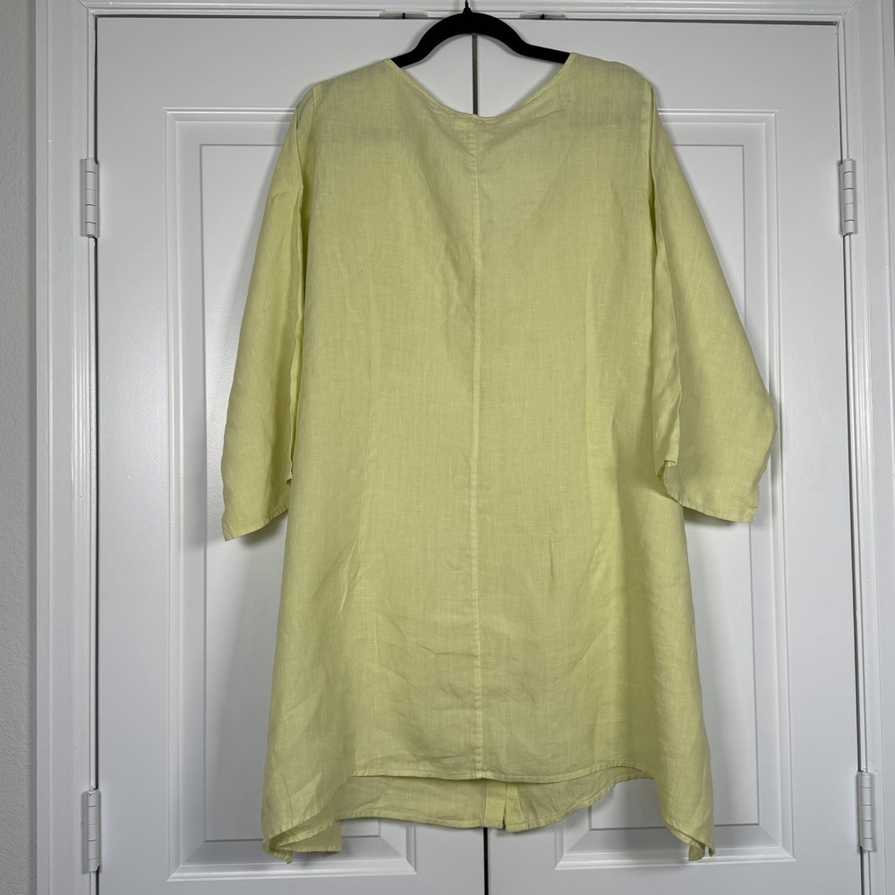 Soft Surroundings Women's Linen Lagenlook Button Up Tunic Top Size 2X Coastal - Picture 8 of 8